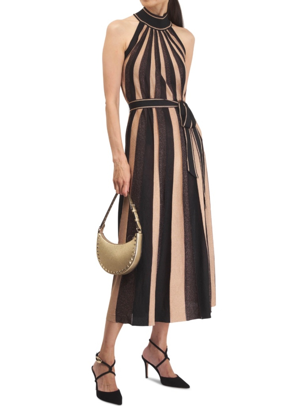 Zimmermann Hypnotic Halter Midi Dress SZ 4 (XL) BNWT